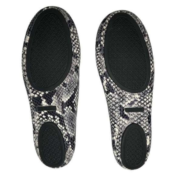 Tory Burch Tri Color Python Embossed Leather Minnie Flats Size 8.5 Animal Print - Picture 13 of 16